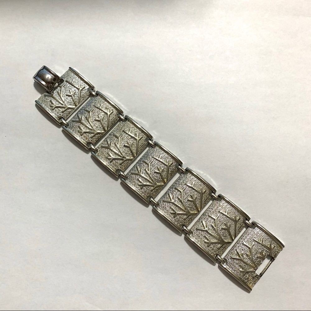 Vintage Coro Pegasus Silver Branch Bracelet Panel
